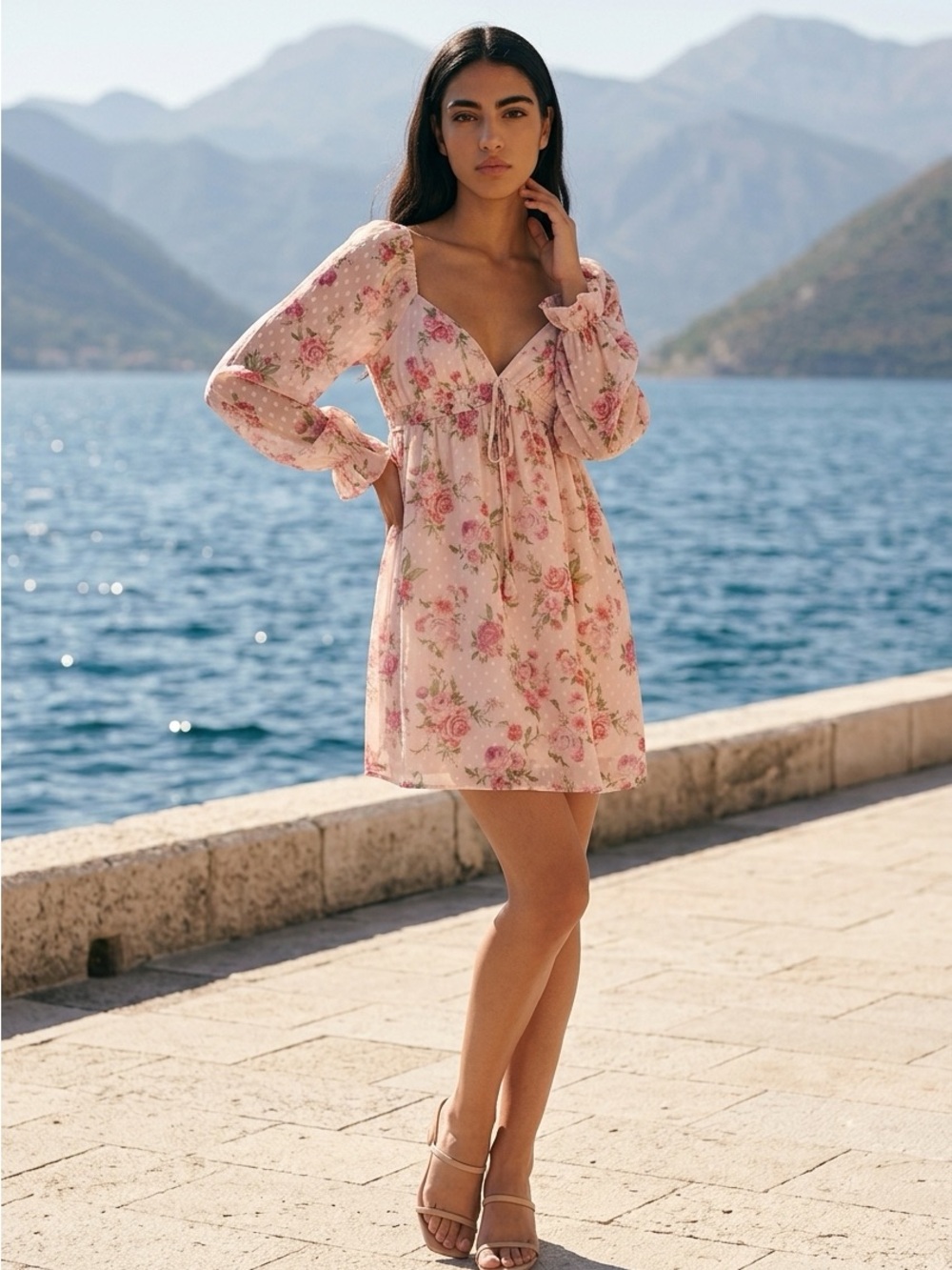 Thirty Thirty Floral Baby doll dress in Pink